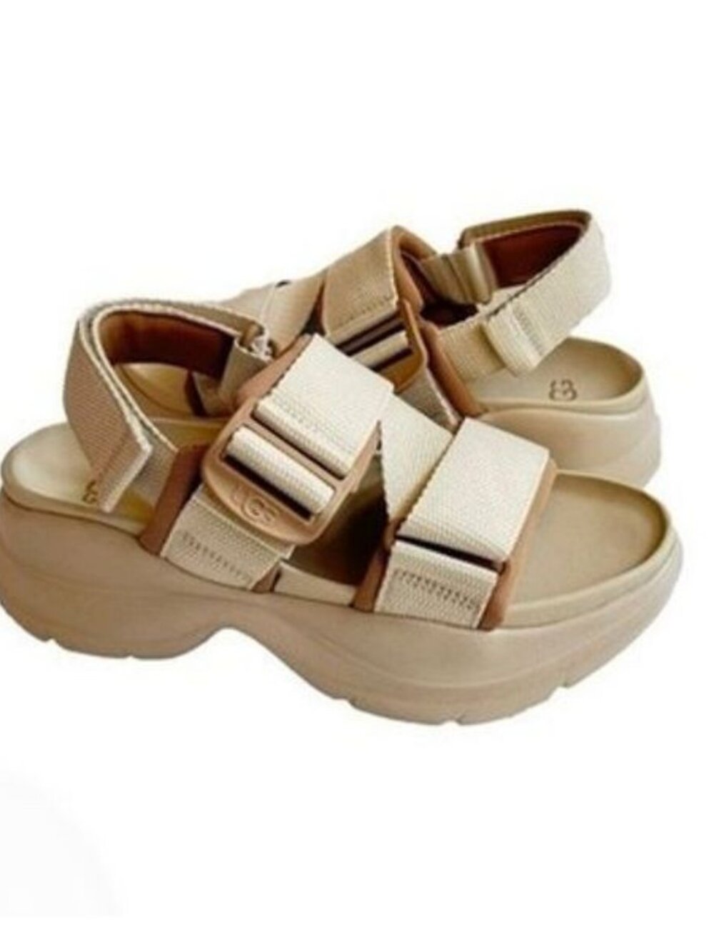 UGG Women's LA Camp Strappy Slingback Platform Sandals San - Size 7